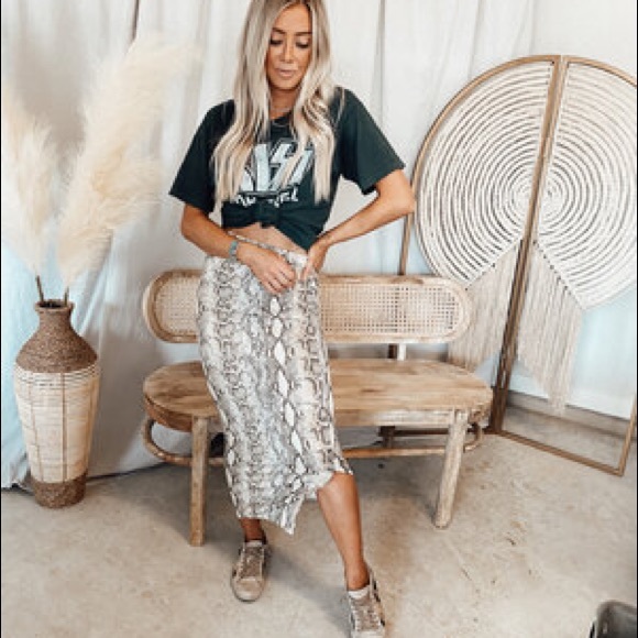 grit+grey stretchy midi skirt - Picture 4 of 9